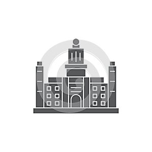 Madrid famous landmarks vector icon symbol architecture isolated on white background