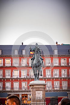 Buildings in the center of Madrid New profile of Madrid photo