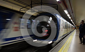 Madrid Metro Train Motion