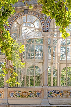 Madrid - Palacio de Cristal or Crystal Palace in Buen Retiro park