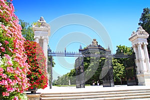 Madrid Puerta de Espana Buen Retiro Park photo