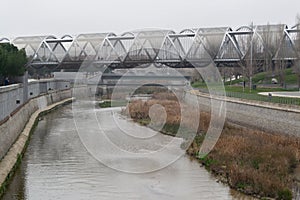 Madrid River and the Manzanares river in a route that we can go walking.