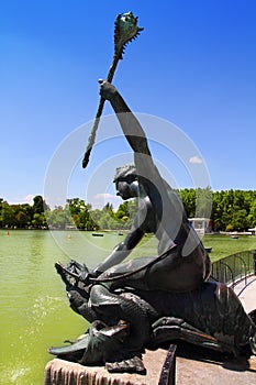 Madrid sirena con cetro mermaid statue in Retiro photo