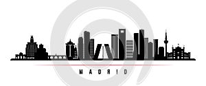 Madrid skyline horizontal banner.