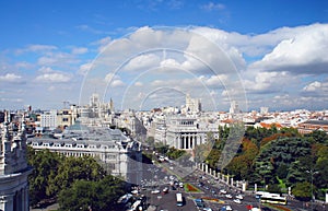 Madrid skyline view