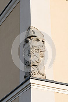 Beautiful detail in facade of El Pardo Royal Palace photo