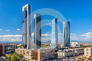 Madrid, Spain financial district skyline