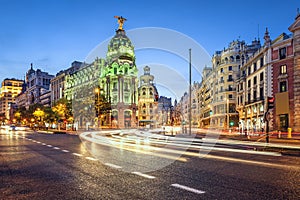 Madrid, Spain Gran Via Cityscape photo