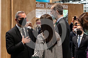 Madrid, Spain- January 19,2022: The King and Queen of Spain inaugurate FITUR