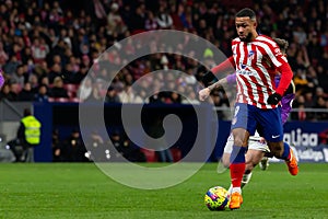 Madrid, Spain- January 21, 2023: Soccer match between Atletico de Madrid and Real Valladolid at Civitas Metropolitano.