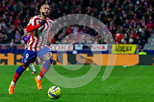 Madrid, Spain- January 21, 2023: Soccer match between Atletico de Madrid and Real Valladolid at Civitas Metropolitano.