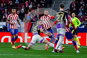 Madrid, Spain- January 21, 2023: Soccer match between Atletico de Madrid and Real Valladolid at Civitas Metropolitano.