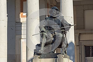 Velazquez Statue in front of Museum of the Prado in City of Madrid, Spain photo