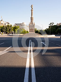 Madrid, Spain; June 28, 2022: Traffic closures in the main streets and avenues of Madrid on the occasion of the NATO Summit. Paseo