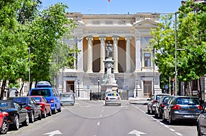 Madrid, Spain - June 2018: Cason del Buen Retiro museum part of Prado museum