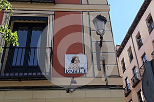 Street sign in Madrid