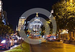 Madrid Spain at night