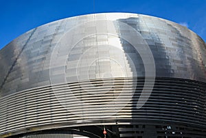 MADRID, SPAIN - NOVEMBER 16, 2023:: Exterior of the Santiago Bernabeu, soccer stadium of Real Madrid