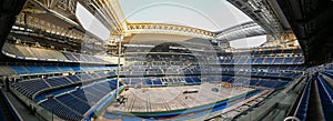 MADRID, SPAIN - NOVEMBER 16, 2023:Renovation works in the Santiago Bernabeu stadium, Real Madrid photo