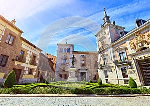 Madrid, Spain. Old town hall at area