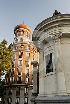 Madrid Spain: Park of Buen Retiro, buildings