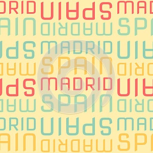 Madrid, Spain seamless pattern