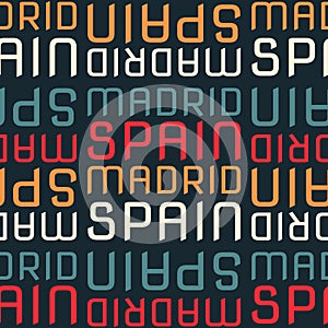 Madrid, Spain seamless pattern