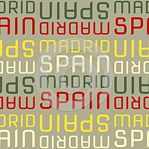 Madrid, Spain seamless pattern