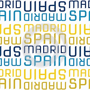 Madrid, Spain seamless pattern
