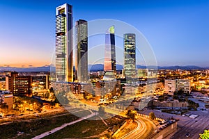 Madrid Spain Skyline