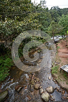 Mae Kampong waterfall and river , in Chiang Mai, Thailand