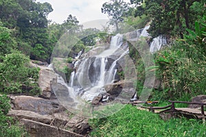 Mae Klang Waterfall, the popular place in Chiang Mai , Thailand