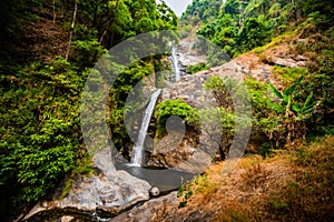 Mae Pan waterfall in Doi Inthanon National Park near Chiang Mai Thailand