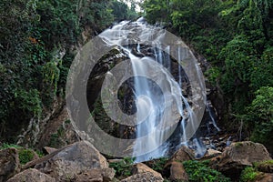 Mae Tia Waterfall is the most beautiful waterfall in Ob Luang National Park,Doi Kaeo, Chom Thong,Thailand