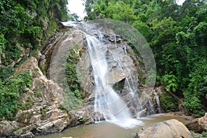 Mae Tia Waterfall in Ob Luang National Park, Chiang Mai, Thailand photo