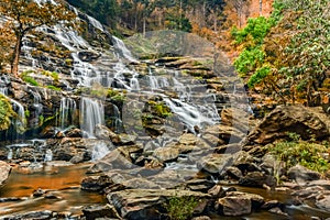 Mae-Ya Water Falls in autumn