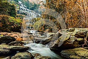 Mae-Ya Water Falls in autumn