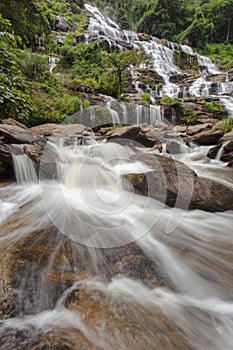 Mae Ya waterfall, Beautiful waterfall in area Doi Inthanon National Park, Chiang Mai