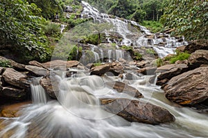 Mae Ya waterfall, Beautiful waterfall in area Doi Inthanon National Park, Chiang Mai