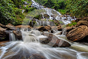 Mae Ya waterfall is a beautiful waterfall in Chiang Mai