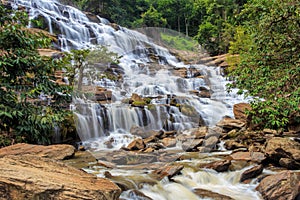 Mae Ya waterfall is a beautiful waterfall in Chiang Mai, Thailand