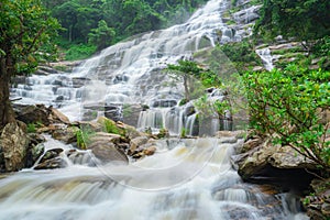 Mae ya waterfall is a big beautiful waterfalls in Chiang mai Thailand