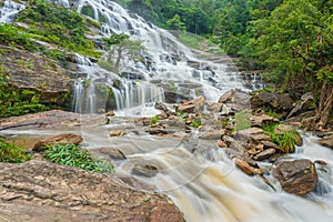 Mae ya waterfall is a big beautiful waterfalls in Chiang mai Thailand