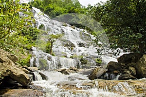 Mae ya waterfall at chom thong, chiang mai thailand