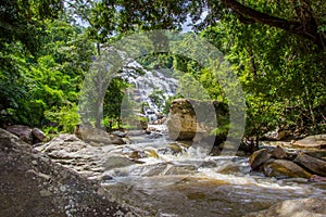 Mae Ya Waterfall in Doi Inthanon National Park,Jom Thong District,Chiang Mai province,Northern Thailand.One of the most beautiful