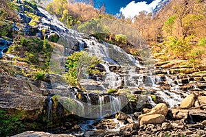 Mae Ya Waterfall is one of the most beautiful cascades in Doi Inthanon, Chiang Mai. Asia, Thailand