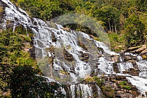 Mae Ya waterfall is tourist attraction and one of the most beautiful waterfall in Chiang Mai, Thailand
