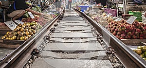 Maeklong Railway Market