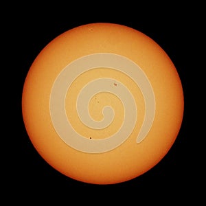 Sun spots and Mercury transit