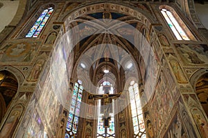 Maestro Di Figlineâ€™s painted wooden crucifix, Basilica di Santa Croce in Florence